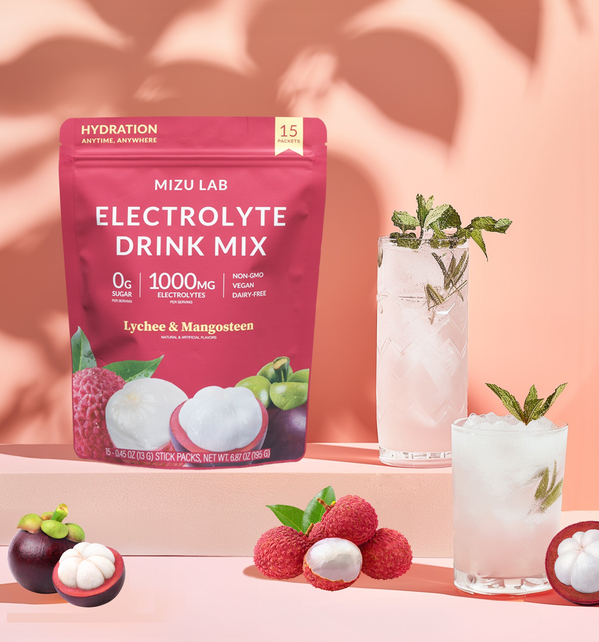 Mizu Lab Zero Sugar, Asian Inspired Electrolytes for Hydration and Immunity Support