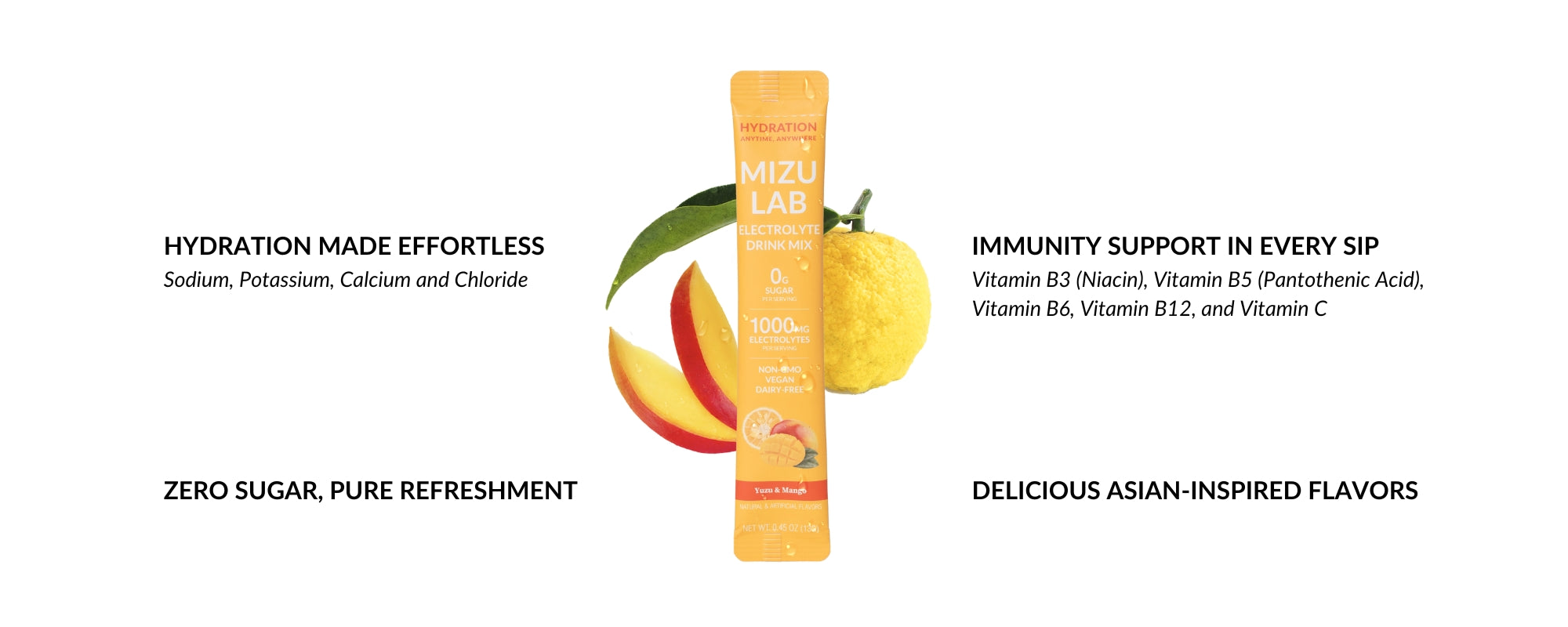 A peek inside each Mizu Lab electrolyte packet